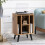 Costway Record Player Stand Vinyl Record Storage Turntable Stand-Natural 3