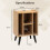 Costway Record Player Stand Vinyl Record Storage Turntable Stand-Natural 2