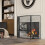Costway 3-Panel Fireplace Folding Spark Guard Screen Decorative Mesh Fireplace Barrier 3