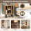 Costway Record Player Stand Vinyl Record Storage Turntable Stand-Natural 9