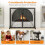 Costway Double Door Fireplace Screen Foldable Spark Guard Metal Mesh Fire Freestanding 7