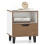 Costway Nightstand Mid Century Modern Bedside Table w/Drawer & storage Shelf 10