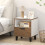 Costway Nightstand Mid Century Modern Bedside Table w/Drawer & storage Shelf 7