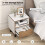 Costway Nightstand Mid Century Modern Bedside Table w/Drawer & storage Shelf 4