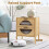 Costway Bamboo Nightstand Mid-century Modern Bedside Table 5