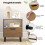 Costway Nightstand Mid Century Modern Bedside Table w/Drawer & storage Shelf 6