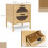 Costway Bamboo Nightstand Mid-century Modern Bedside Table 2