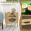 Costway Bamboo Nightstand Mid-century Modern Bedside Table 6