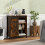 Costway 70cm Farmhouse Accent Storage Cabinet Rustic Sideboard Buffet Cabinet 3