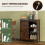 Costway 70cm Farmhouse Accent Storage Cabinet Rustic Sideboard Buffet Cabinet 9