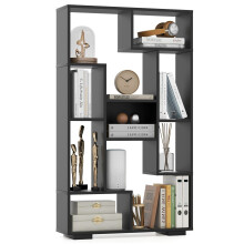 120cm Tall Bookshelf Modern Geometric Bookcase Book Storage Organizer