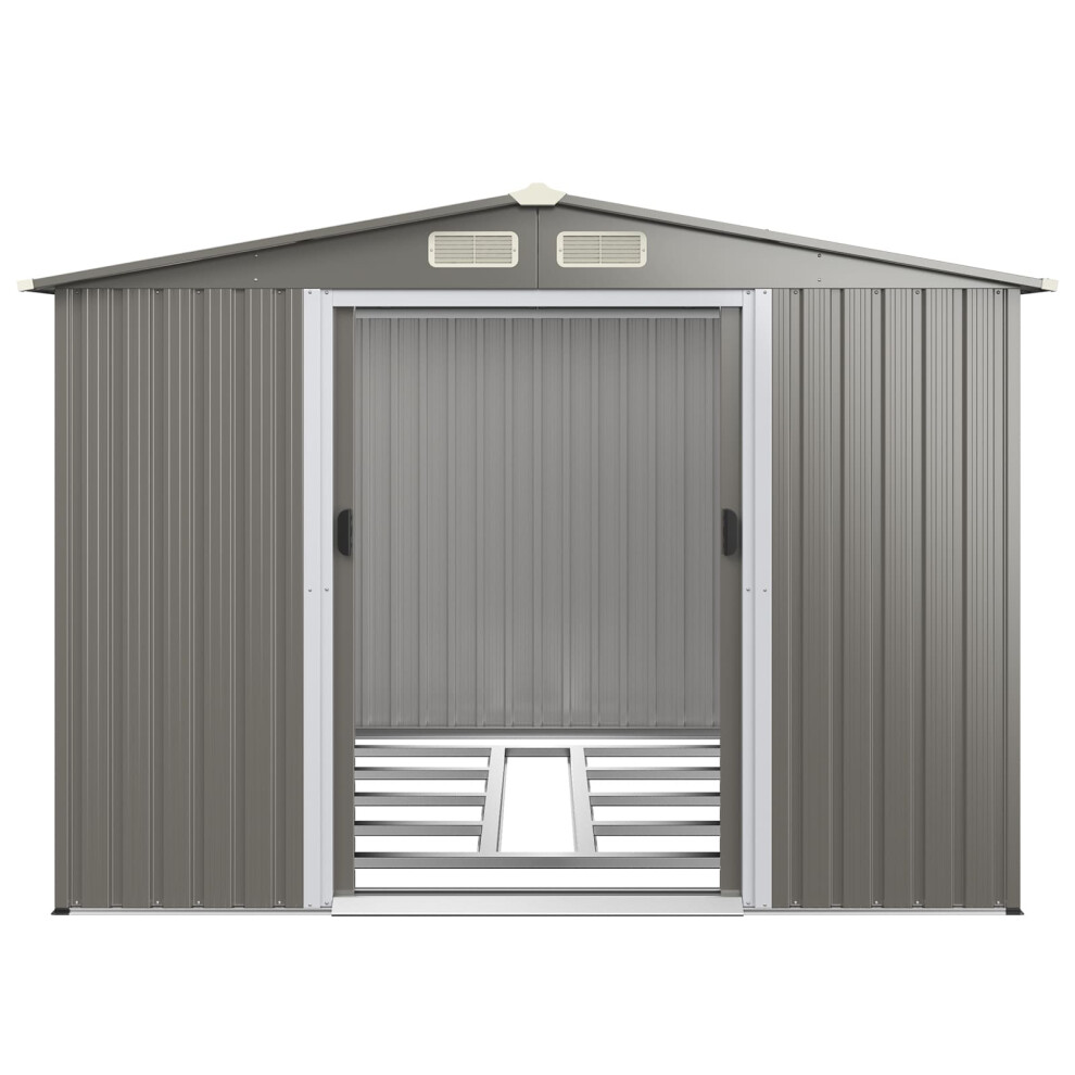 8FT X 6FT Outdoor Storage Shed Weather-resistant Utility Tool Organizer