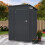 Costway All-Weather Storage Shed Utility Tool House w/Top Sloping Design-Grey 8