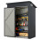 Costway All-Weather Storage Shed Utility Tool House w/Top Sloping Design-Grey 1