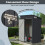 Costway All-Weather Storage Shed Utility Tool House w/Top Sloping Design-Grey 7