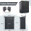 Costway All-Weather Storage Shed Utility Tool House w/Top Sloping Design-Grey 2