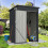 Costway All-Weather Storage Shed Utility Tool House w/Top Sloping Design-Grey 3