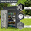Costway All-Weather Storage Shed Utility Tool House w/Top Sloping Design-Grey 6