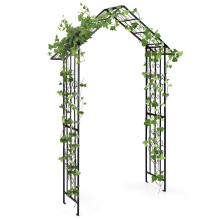 Modern Garden Arbor Garden Trellis Pergola w/Multiple Side Crossbars