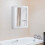 Costway Bathroom Mirror Cabinet Wall Mounted Storage Cabinet 1