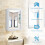 Costway Bathroom Mirror Cabinet Wall Mounted Storage Cabinet 3