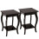 Costway Set of 2 End Table Living Room Accent Table Sofa Side Table-Coffee 1