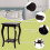 Costway Set of 2 End Table Living Room Accent Table Sofa Side Table-Coffee 5