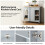Costway Mobile Kitchen Island Cart Rolling Kitchen Island w/4 Open Shelves Grey 6