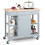 Costway Mobile Kitchen Island Cart Rolling Kitchen Island w/4 Open Shelves Grey 1
