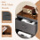Casart Storage Organizer Nightstand Bedside Table with Removable Lid-Grey 6