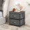 Casart Storage Organizer Nightstand Bedside Table with Removable Lid-Grey 9