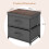 Casart Storage Organizer Nightstand Bedside Table with Removable Lid-Grey 2