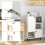 Casart Stackable Bookcase Combination Lattice Cabinet Floor Open Bookshelf 8