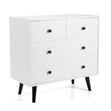 4-Drawer Dresser Modern Storage Chest Cabinet Wooden Drawer Organizer