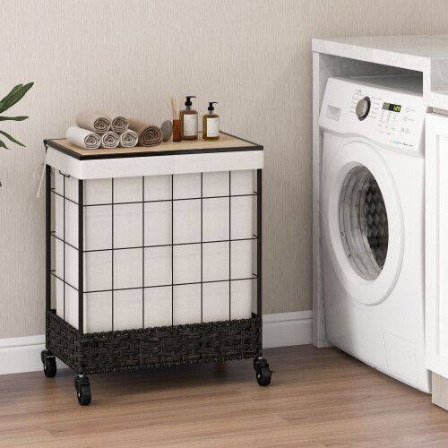 Casart Laundry Hamper 130L Large Capacity Handwoven Rattan Laundry Basket 2