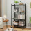 Casart 4-Tier Foldable Storage Shelf Collapsible Storage Rack-Black 2