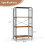 Casart 4-Tier Bookshelf Open-Back Storage Shelf Display Rack Shelving Unit 2