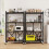 Casart 4-Tier Foldable Storage Shelf Collapsible Storage Rack-Black 4