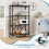 Casart 4-Tier Foldable Storage Shelf Collapsible Storage Rack-Black 8