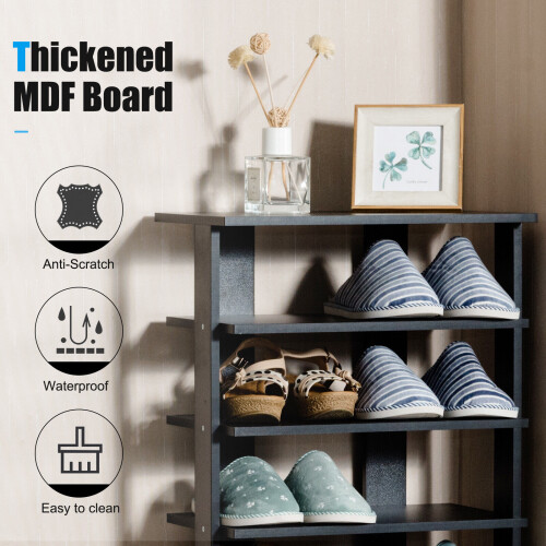 Casart 7-tier Double Shoe Storage Tower Organiser Unit Home Display Shelf Rack Stand 2
