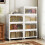 Casart 3-Tier Stackable Storage Bins Bedroom Collapsible Storage Boxes-White 9