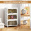 Casart 3-Tier Stackable Storage Bins Bedroom Collapsible Storage Boxes-White 5