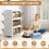 Casart 3-Tier Stackable Storage Bins Bedroom Collapsible Storage Boxes-White 4