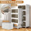 Casart 4-Tier Stackable Storage Bins Bedroom Collapsible Storage Boxes-White 8