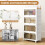 Casart 4-Tier Stackable Storage Bins Bedroom Collapsible Storage Boxes-White 4
