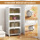 Casart 4-Tier Stackable Storage Bins Bedroom Collapsible Storage Boxes-White 5
