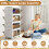 Casart 4-Tier Stackable Storage Bins Bedroom Collapsible Storage Boxes-White 7