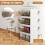 Casart 4-Tier Stackable Storage Bins Bedroom Collapsible Storage Boxes-White 9