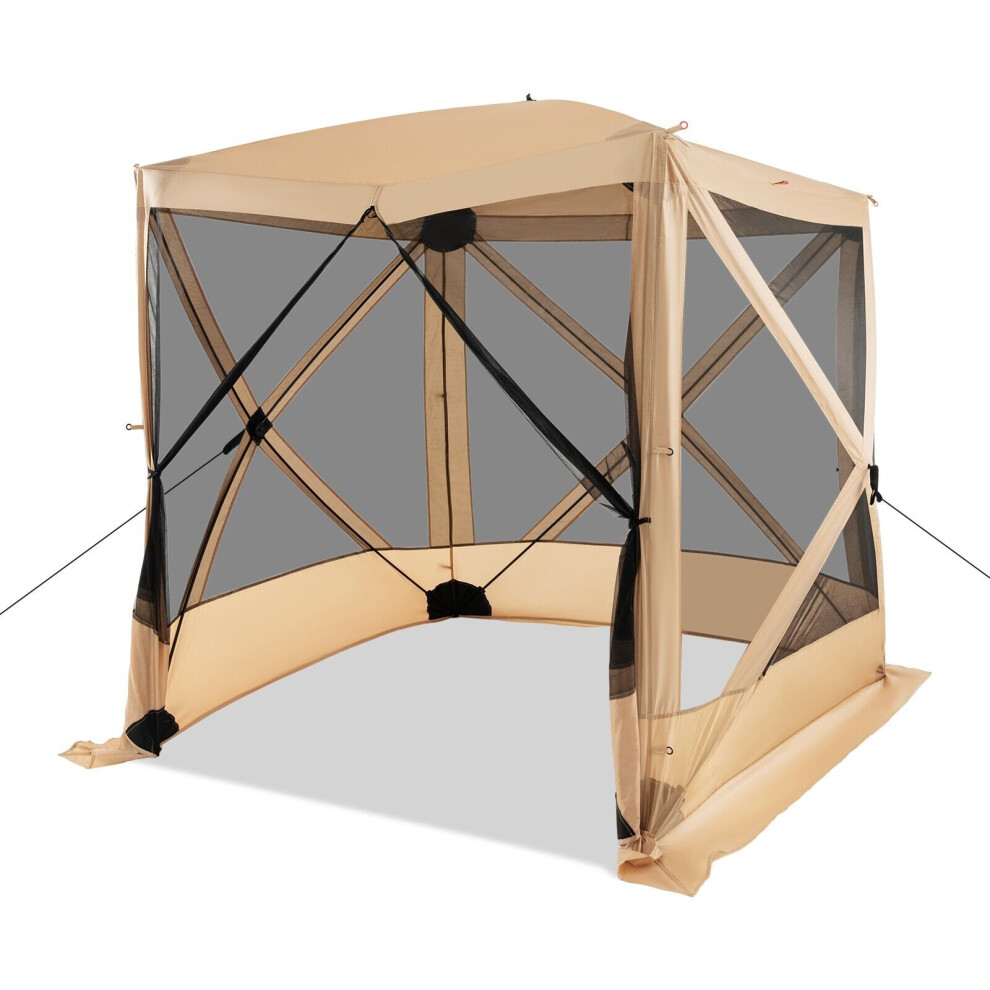 225x225cm 4-Panel Pop up Camping Gazebo Instant Setup House Gazebo Tent