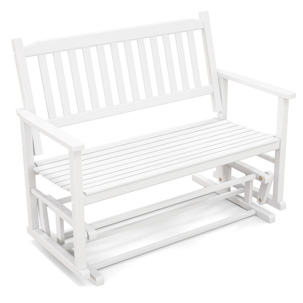 2-Person Garden Patio Glider Loveseat Chair Swing Rocking Bench w/Gentle Gliding